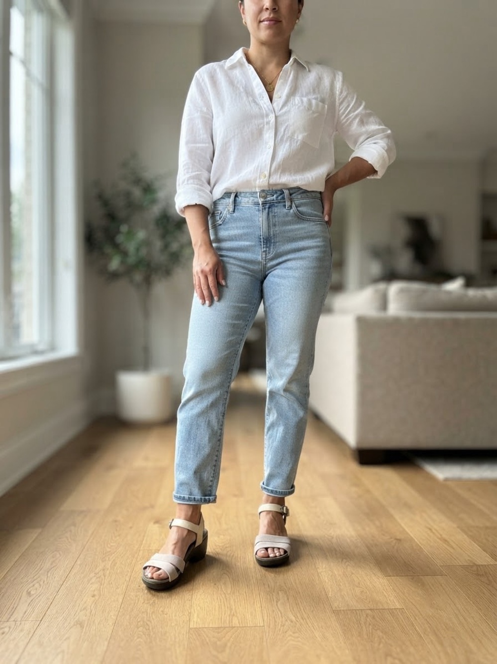 CROCS Platform Sandals in Cream with Black Sole